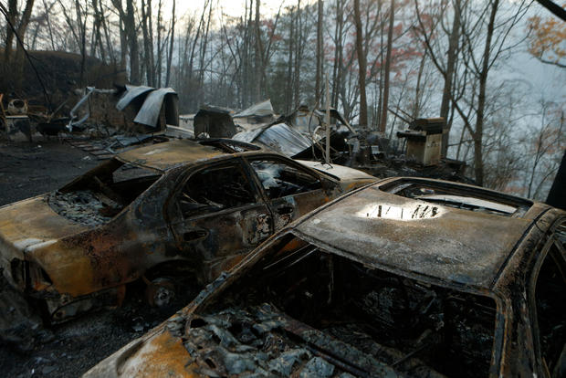 Wildfires Rage Through Tennessee Resort Town Of Gatlinburg 