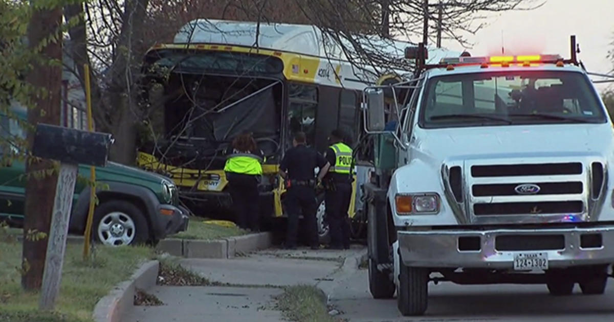 4 Taken To Hospital After Early Morning DART Bus Crash CBS DFW