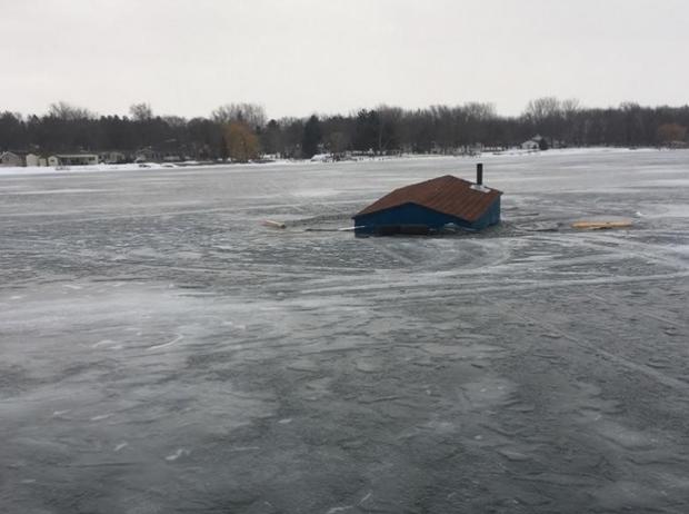 ice-house-breaks-through-ice-on-lindstrom-lake 