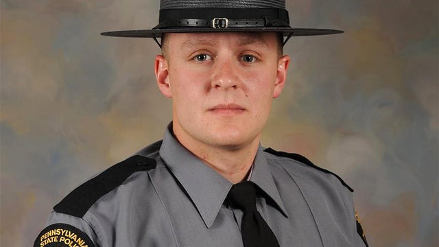 Pennsylvania State Police Trooper Landon Weaver is seen in a photo released by the agency. 