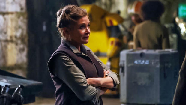 Carrie Fisher as General Leia-Solo in "Star Wars: The Force Awakens" 
