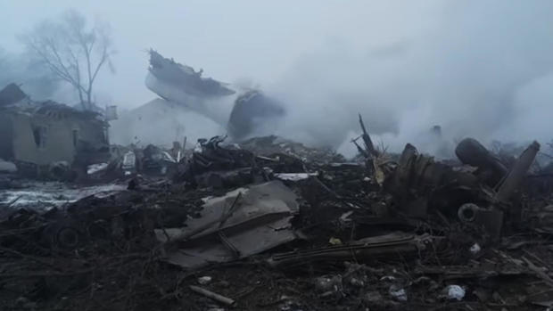 Plane crash destroys Kyrgyzstan village 
