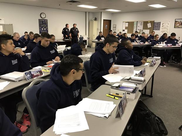 Dallas police recruits in class 