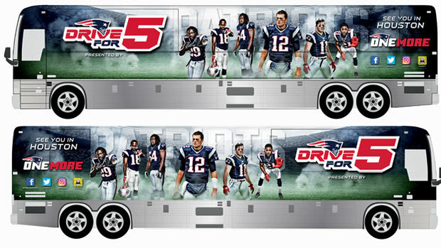 Patriots "Drive For 5" Bus 