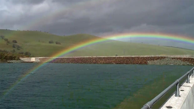 Rainbow Over Los Vaqueros Reservoir in Contra Costa County 