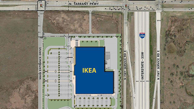 Fort Worth IKEA Map 