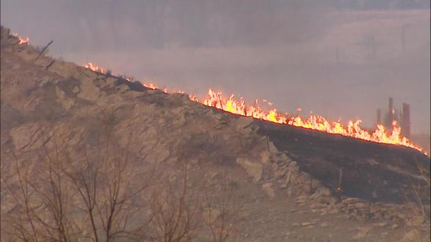 A wildfire west of Longmont burned several structures and forced evacuations on Feb. 10, 2017. 