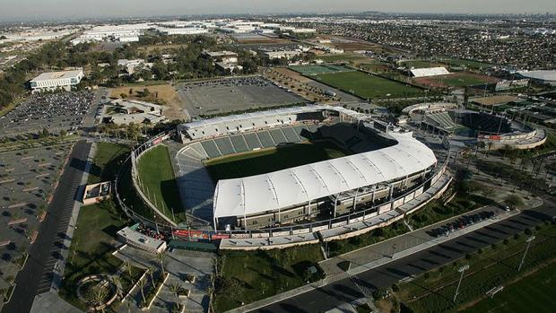 An aerial view of the Home Depot Center 