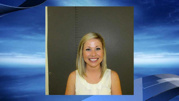 Sarah Fowlkes is seen in a police booking photo provided to CBS affiliate KEYE-TV. 