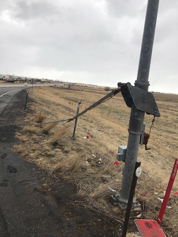 Truck Bashes Barrier 2 (from CSP-Castle Rock tweet) 