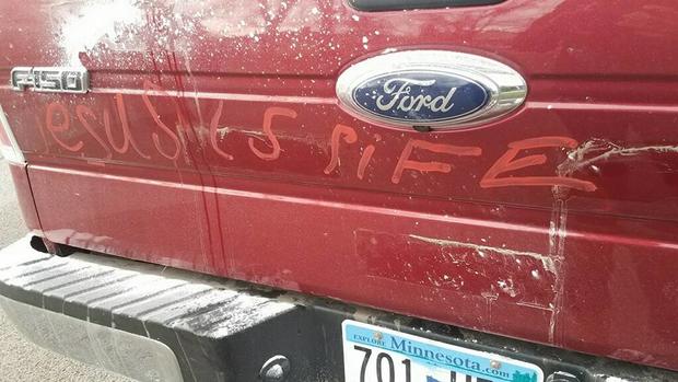 truck vandalism Jeff Carter 4 