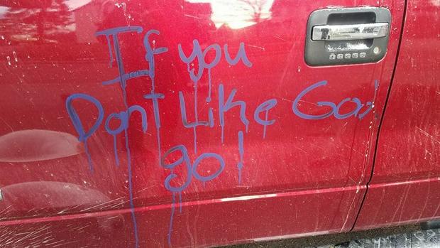 truck vandalism Jeff Carter 2 