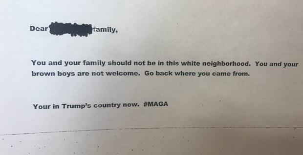 racist longmont letter 