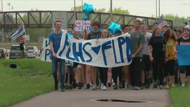 Forest Lake High School Students Protest Against Police Disbanding 