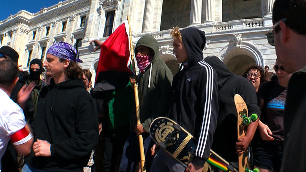 Antifa Members At Capitol Rally 
