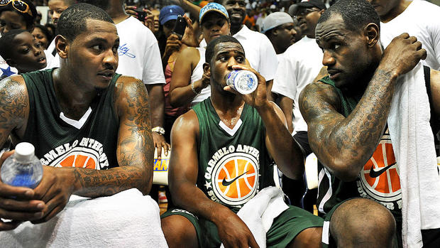 Carmelo Anthony, Chris Paul and LeBron James 