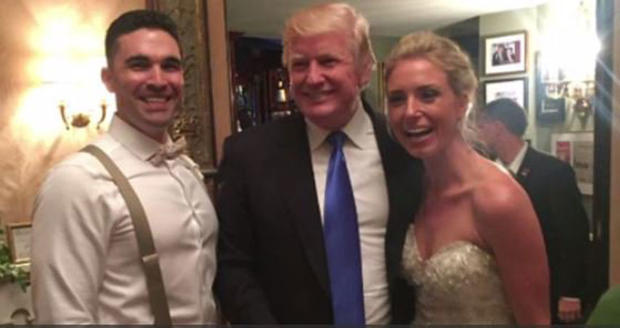 Trump makes appearance at wedding 