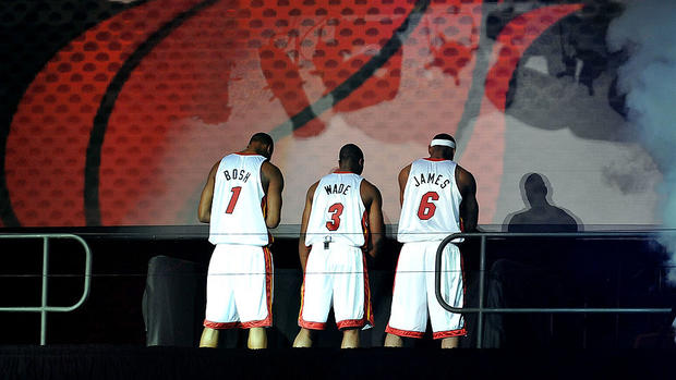 Introduction of LeBron James, Dwyane Wade and Chris Bosh 