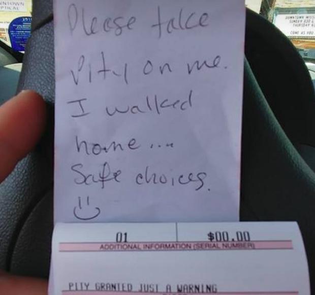 How a simple note could get you out of a parking ticket 