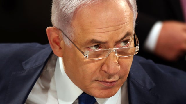 Israeli Prime Minister Benjamin Netanyahu gestures during a special Cabinet meeting for Jerusalem Day held in the Western Wall tunnels in Jerusalem's Old City on May 28, 2017. 