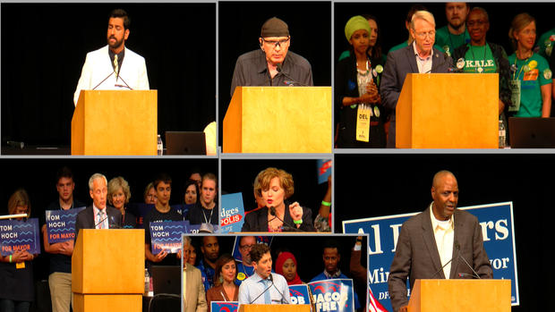 Mayoral candidates at DFL convention 