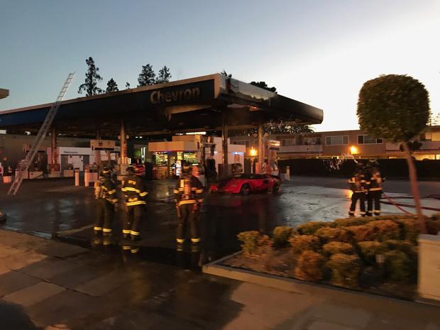 Redwood City Gas Station Fire 