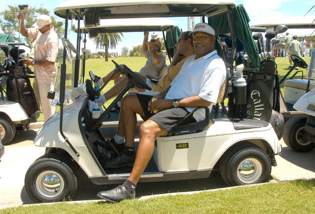 After the trials Simpson was often seen playing golf in Florida 