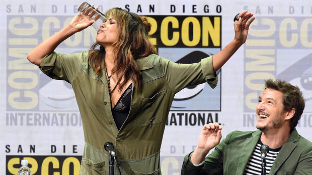 Halle Berry and Pedro Pascal at San Diego Comic-Con 2017 