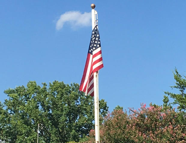 Veteran Howard Banks' American flag 