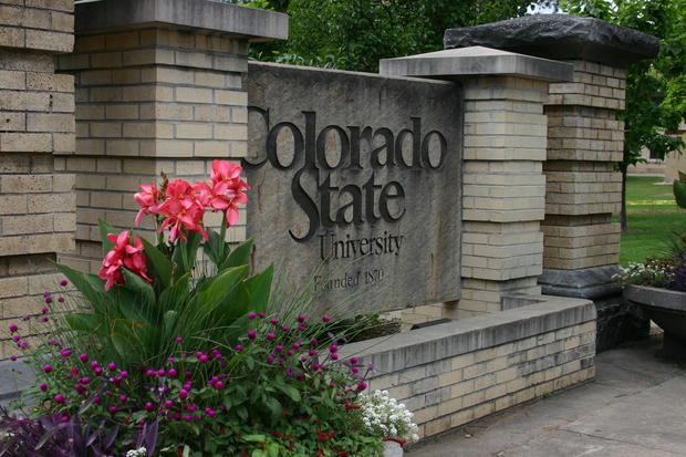 Colorado State University in Fort Collins sign 