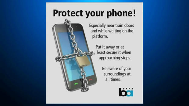 BART cell phone theft warning 