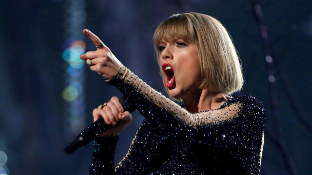 FILE PHOTO: Taylor Swift performs "Out of the Woods" at the 58th Grammy Awards in Los Angeles 