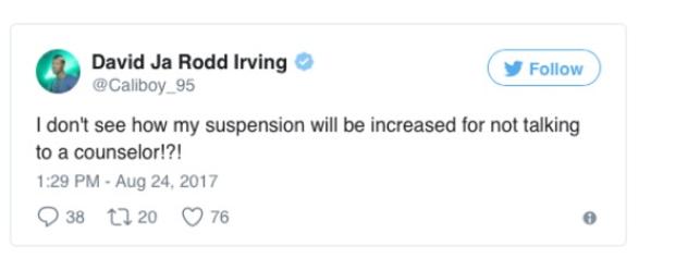 David Irving deleted tweet 