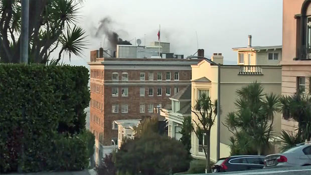 Smoke Billows from Russian Consulate in San Francisco 