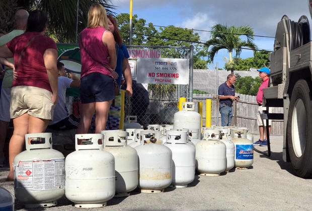 In preparation of Hurricane Irma, residents line up for propane in Boca Raton, 