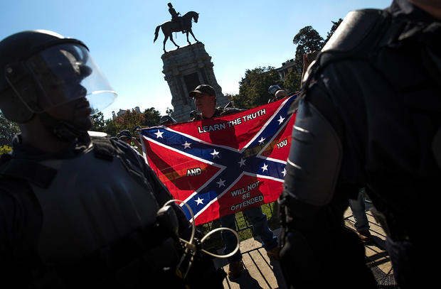 Rally Held In Richmond In Favor Of Keeping The  Robert E Lee Monument Standing 