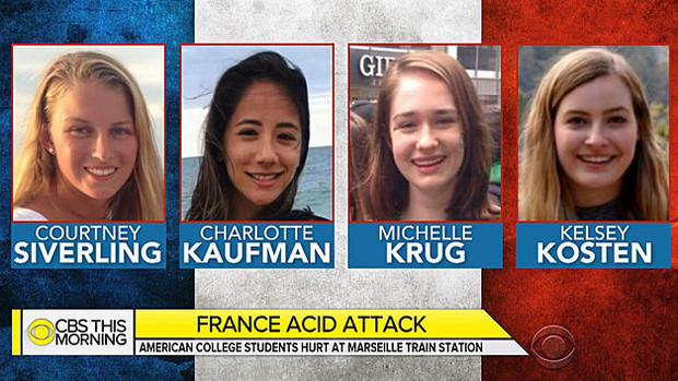 Boston College acid attack France 