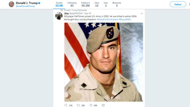 Pat Tillman, NFL player and Army Ranger, killed in action