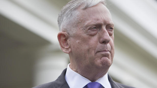 U.S. Secretary of Defense James Mattis makes a statement at the White House on Sept. 3, 2017, in Washington. 