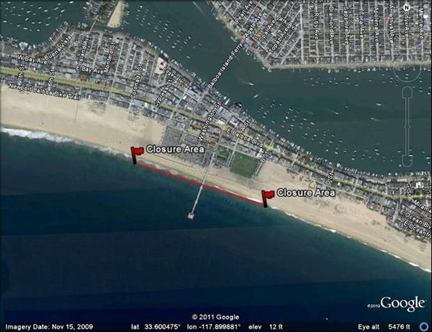 Sewage Spill Closes Ocean Off Newport Beach's Balboa Pier 