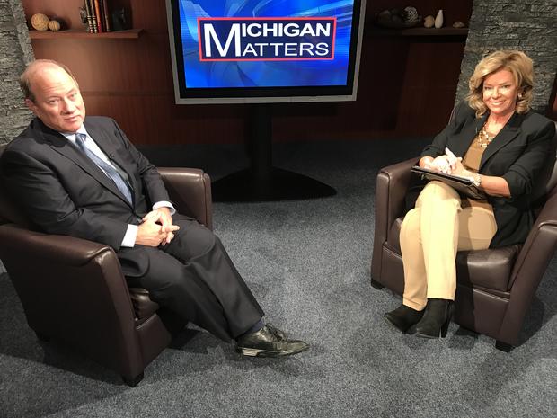 Detroit Mayor Mike Duggan and Michigan Matters host, Carol Cain 