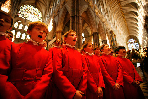 Choristers From Westminster Abbey Prepare For Christmas 