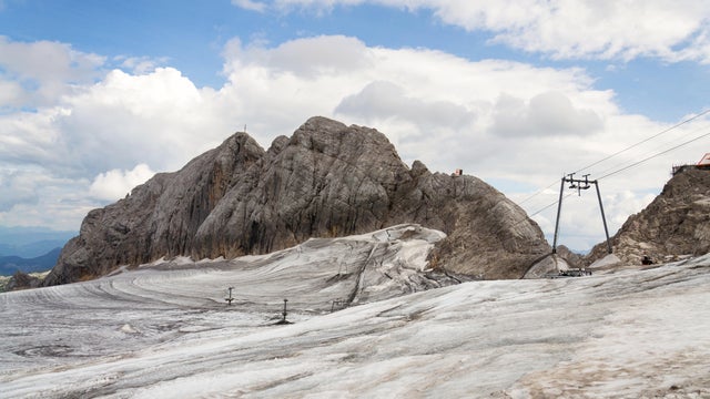 Via ferrata on Koppenkarstein near Dachstein glacier, Austrian Alps 