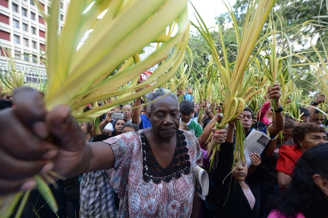 TOPSHOT-HONDURAS-RELIGION-PALM SUNDAY 