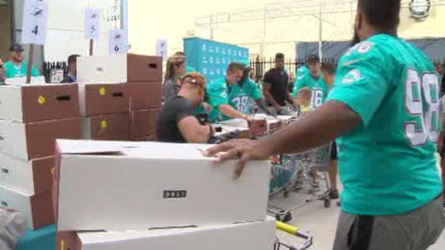 Miami Dolphins Give 500 Thanksgiving Meals