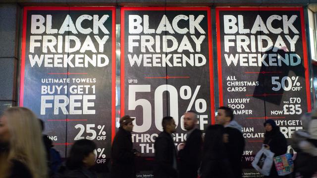 BLACK FRIDAY weekend on London's busy Oxford Street . 
