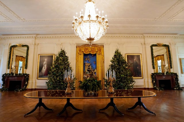 Christmas decor at the White House in Washington 