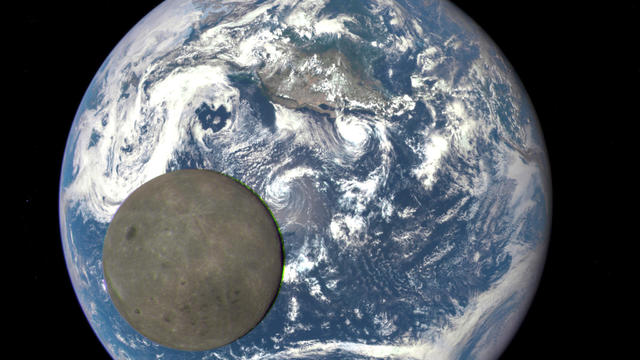 In this handout provided by NASA on Aug. 5, 2015, a satellite image shows the far side of the moon as it crosses between the DSCOVR spacecraft and the Earth at one million miles away. 