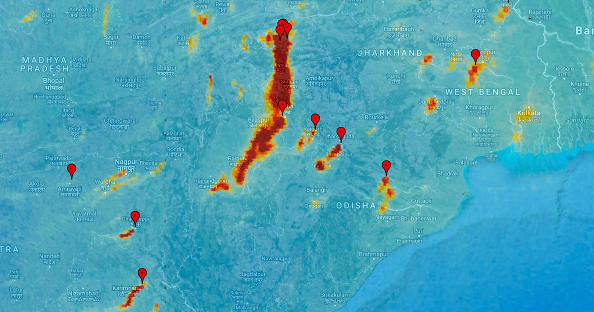 Satellite images show levels of air pollution around the world - CBS News