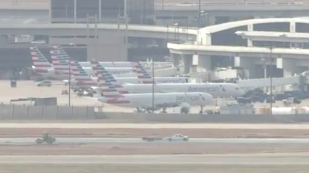 American Airlines planes at DFW Airport 